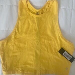 Savvi “Ramsey” Sunny Yellow Sleeveless Crop Top